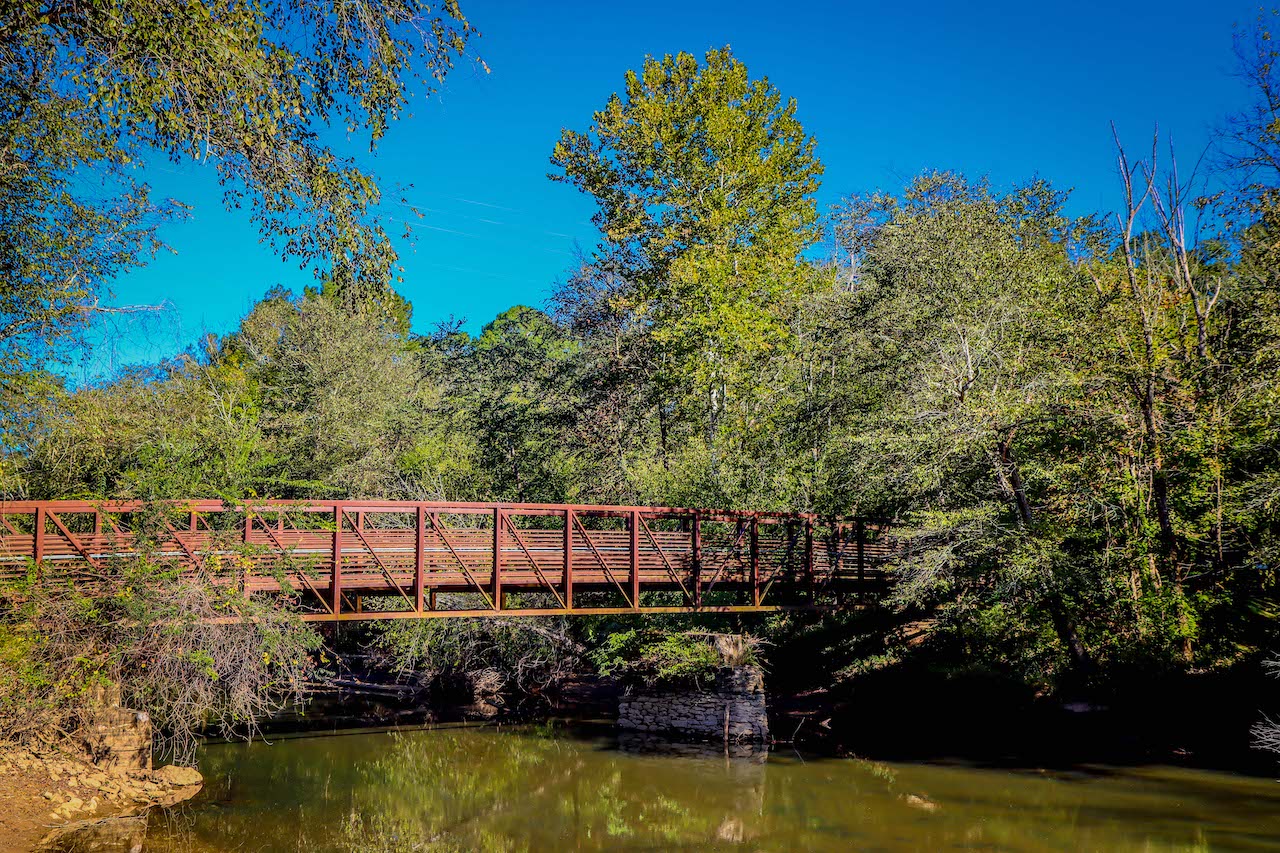 Bridge Over Little River in Olde Rope Mill Park