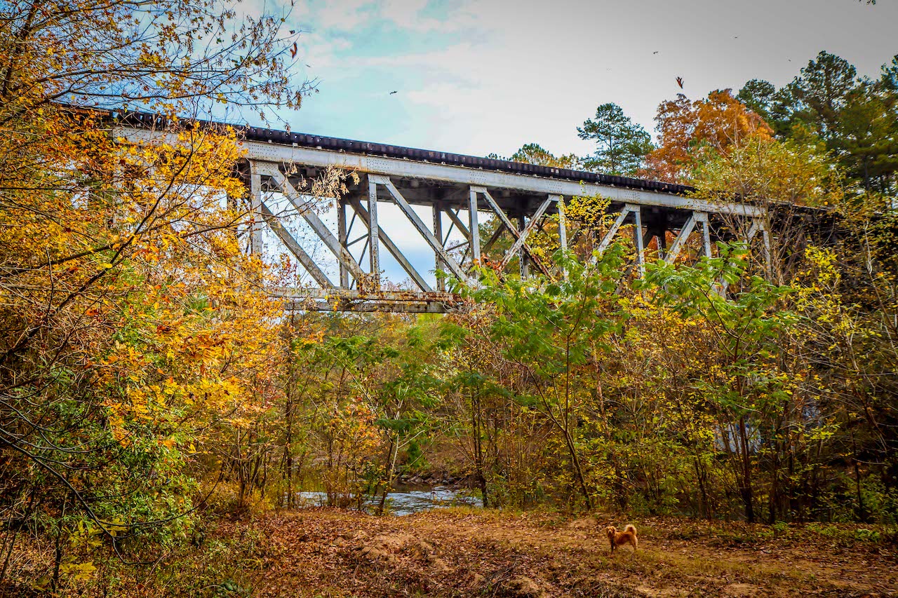 Train Trestle at Olde Rope Mill Park in Woodstock GA