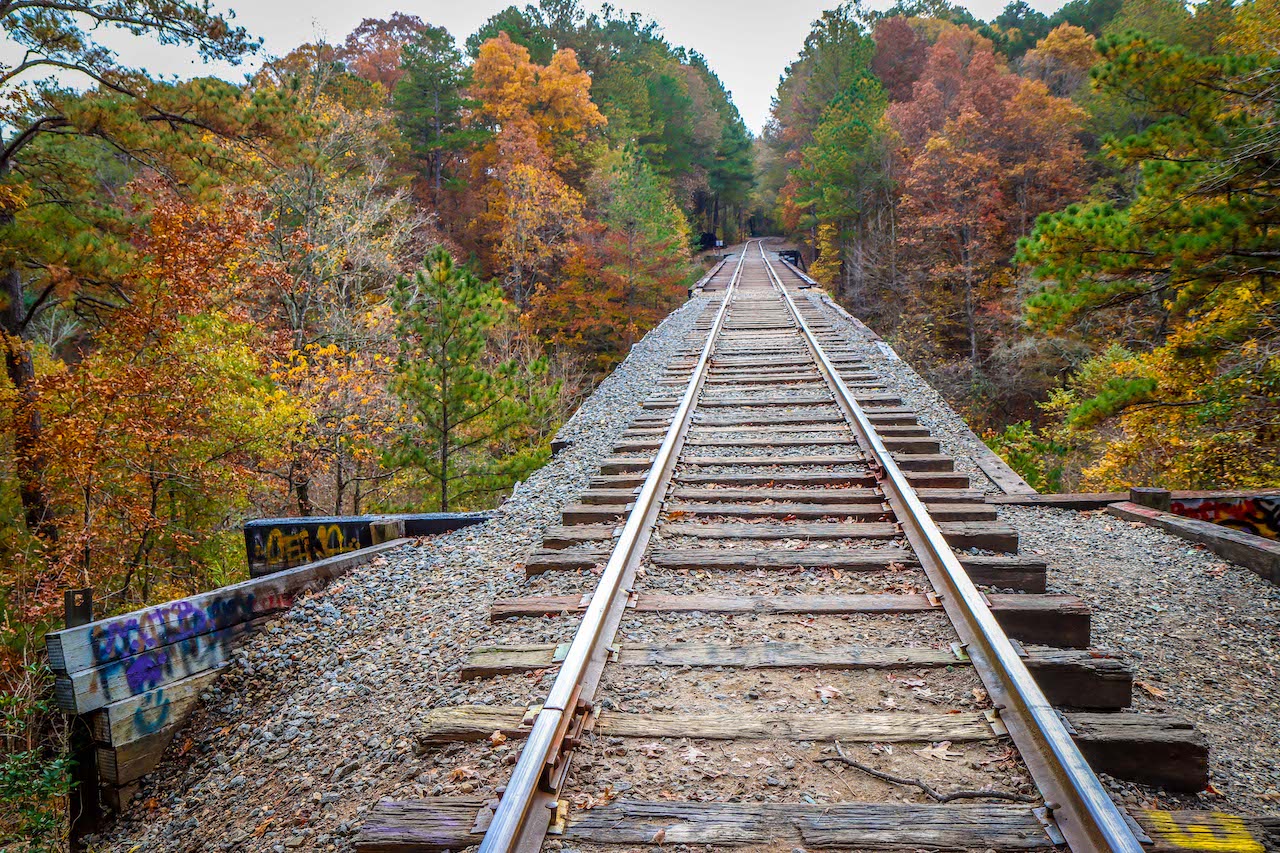 Train Trestle at Olde Rope Mill Park in Woodstock GA