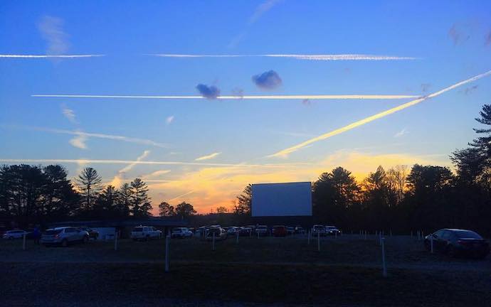 Sunset at the Swan Drive In Theater in Blue Ridge GA