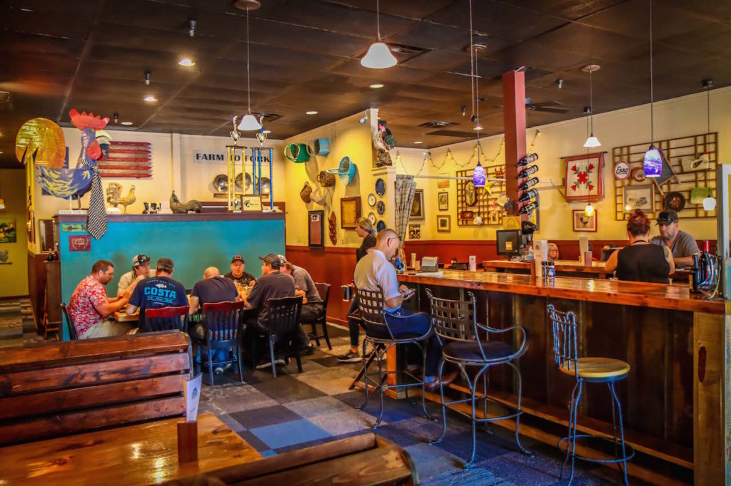 Interior of Blue Rooster Southern Grill in Waynesville NC