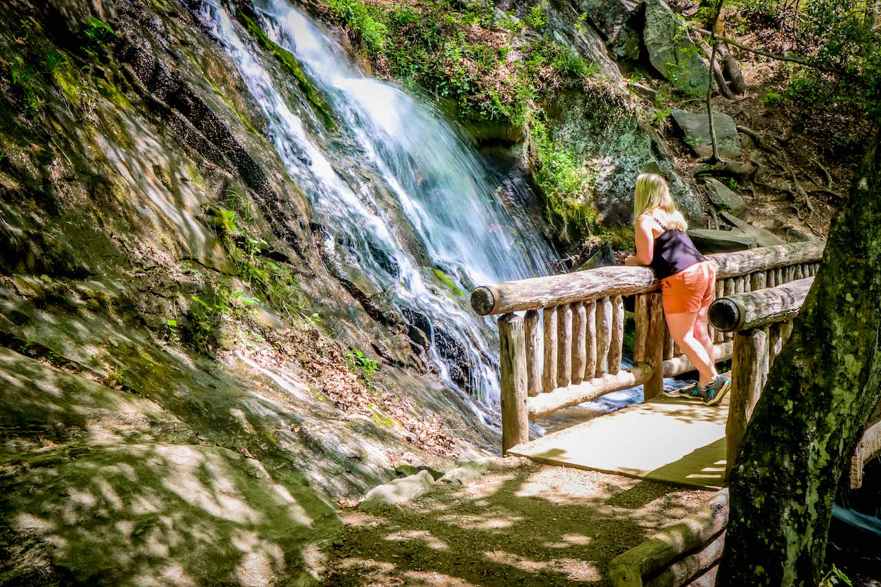 Juney Whank Falls on the Deep Creek Trail in Bryson City NC