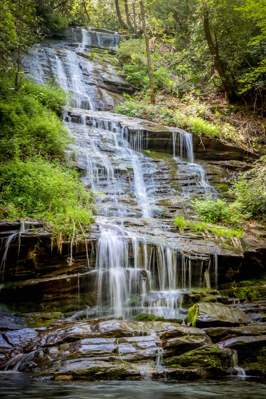 Tom Branch Falls on the Deep Creek Trail in Bryson City NC