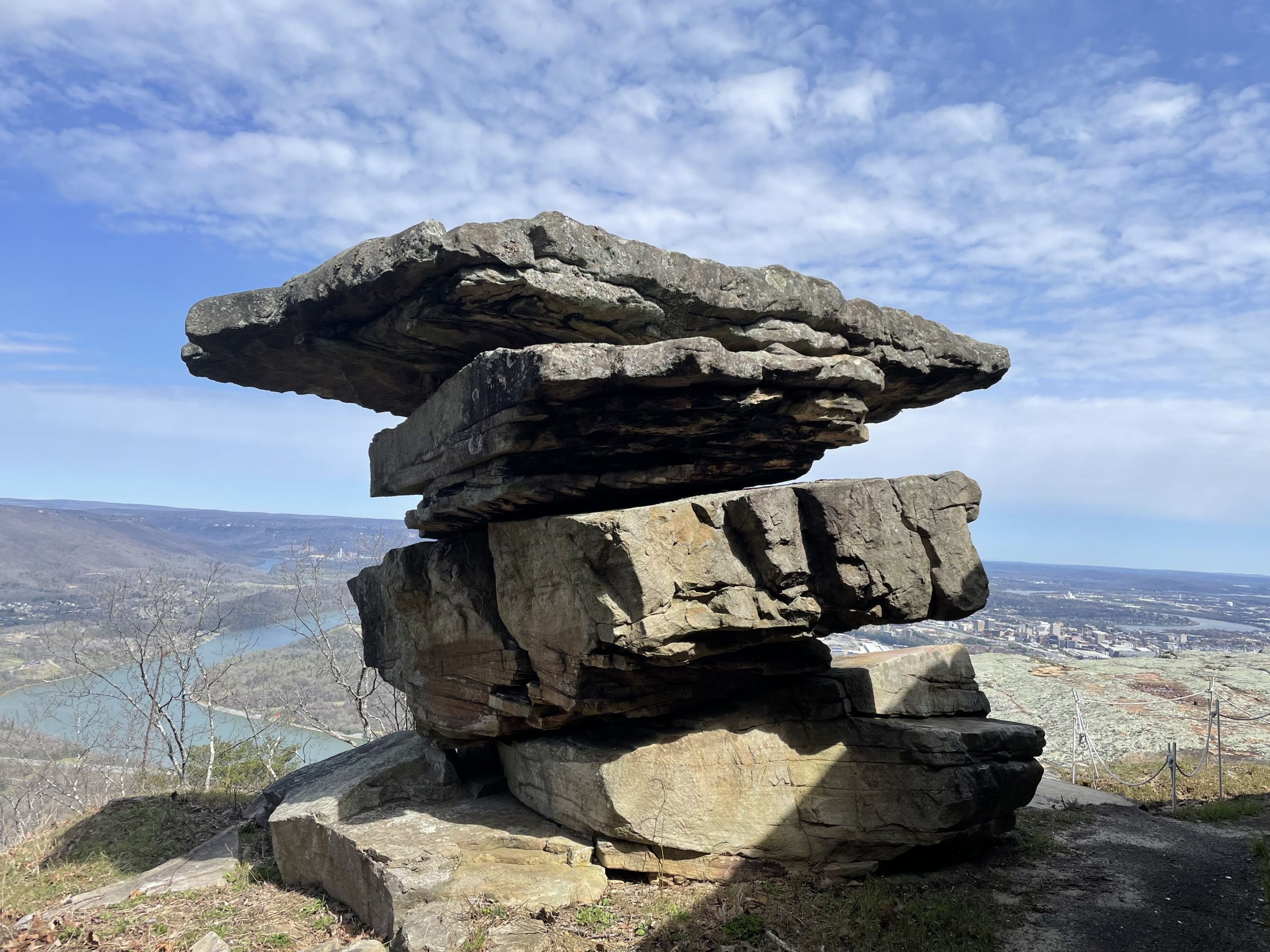 Giant rock cairn at Ochs Observatory in Point Park - Chickamauga and Chattanooga National Military Park