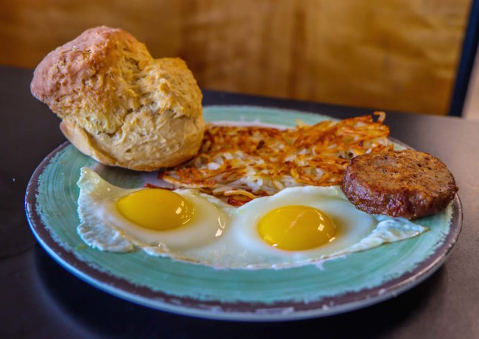 Breakfast at The Buttered Biscuit in Waynesville NC