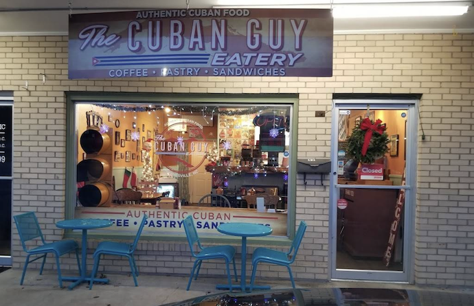 Exterior shot of The Cuban Guy Restaurant in Waynesville NC