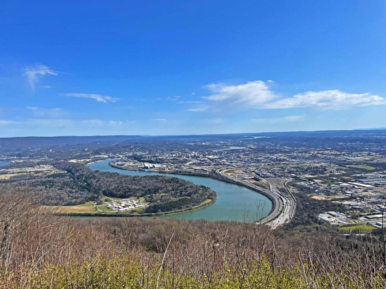 Chattanooga Civil War sites -View from Point Park on Lookout Mountain TN