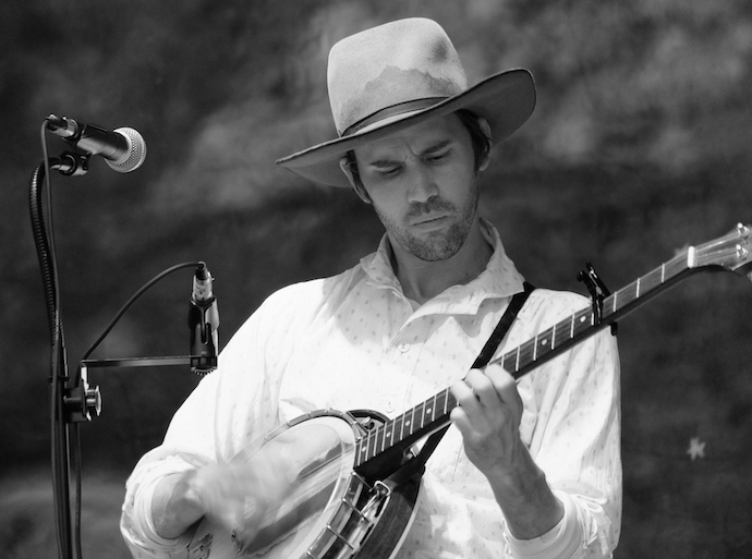 Banjo Player Willie Watson at the Ossipee Valley Music Festival in Maine