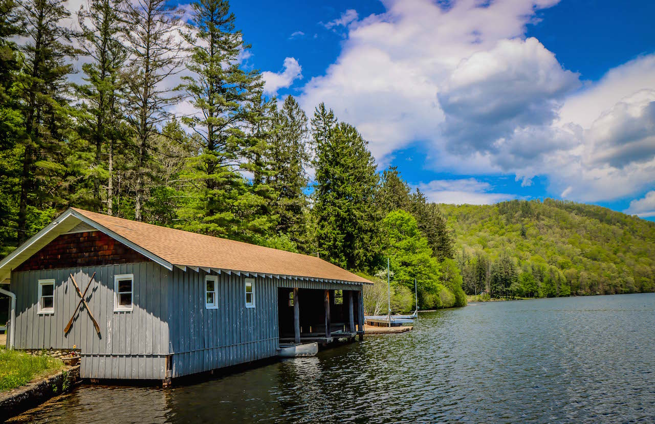 Boathouse at Lake Logan in Waynesville NC