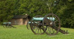 Civil War Battlefields in Georgia- Civil War Cannon at Chickamauga National Military Park