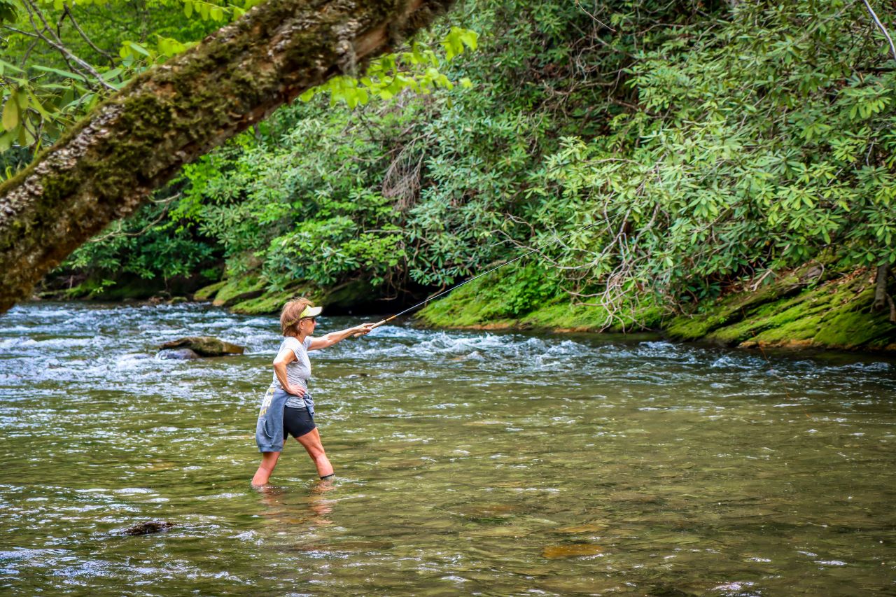 Fishing Deep Creek in Bryson City NC