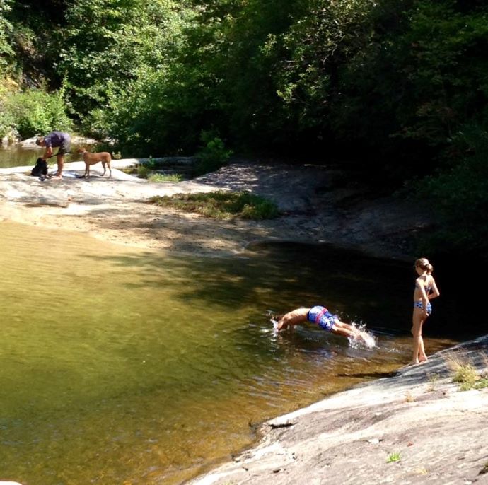 Hunt Fish Falls Swimming Hole in NC 