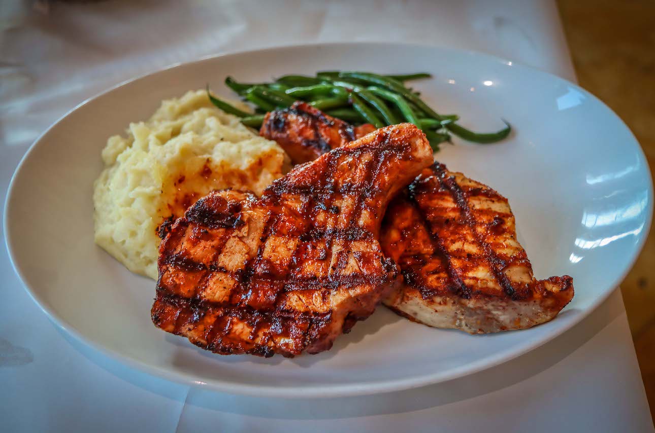 Pork Chops at Brio Italian Grille at Harrah's Cherokee Casino in Cherokee NC