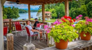 Patio at Happy Hawg BBQ, one of the best restaurants in Hiawassee GA