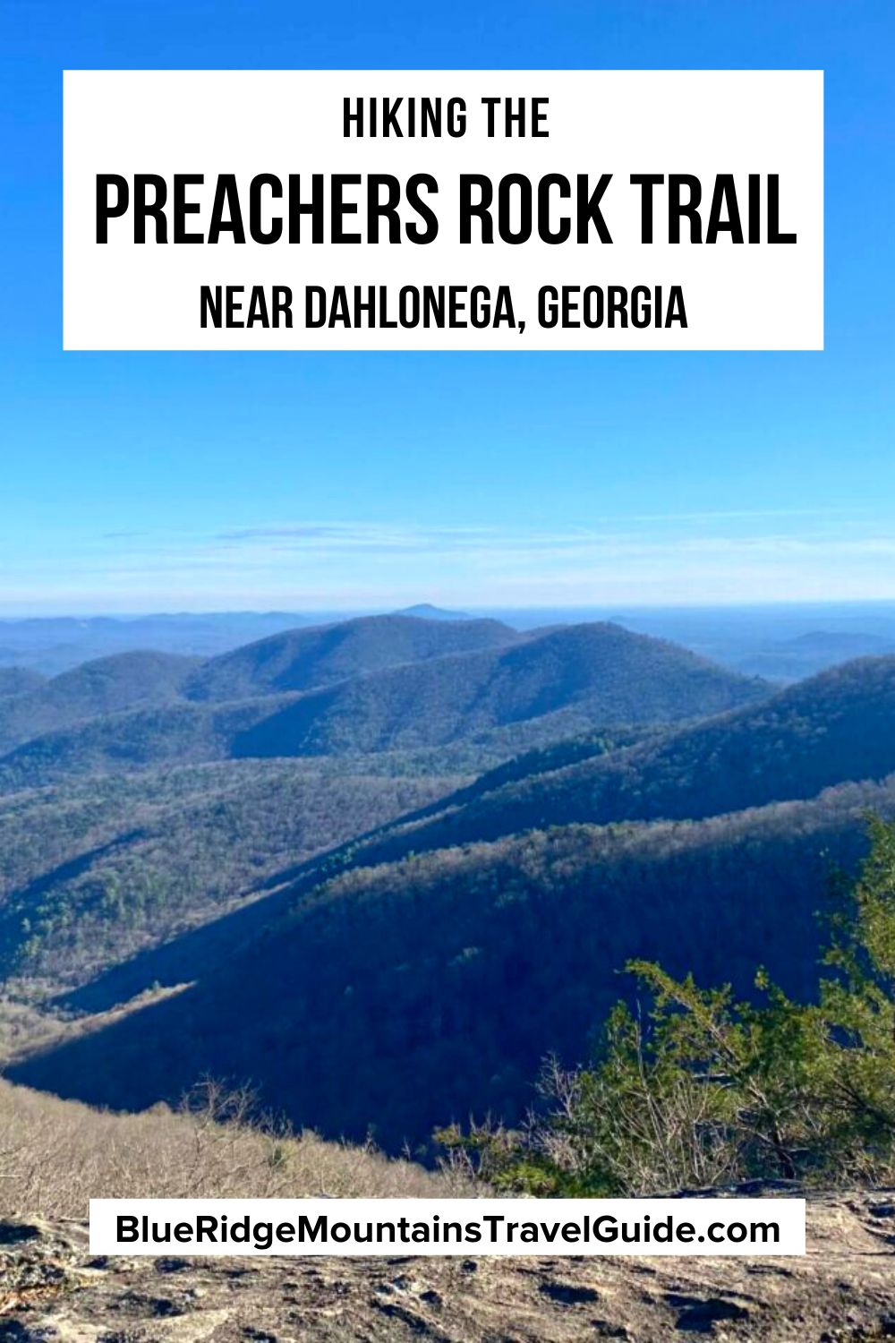 Hiking Preachers Rock Trail near Dahlonega GA: The 2-mile trail offers impressive views of the Blue Ridge Mountains and is an easy Atlanta day trip. | dahlonega hiking | preachers rock ga | dahlonega mountains | woody gap to preachers rock | dahlonega hiking trails | preachers rock georgia | preachers rock trail | preachers rock dahlonega | preachers rock from woody gap | preachers rock directions | preachers rock dahlonega ga | preachers rock hiking trail |