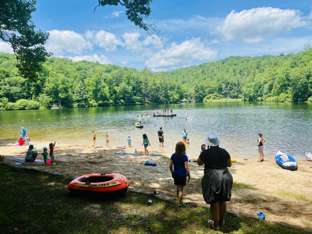 Lake Winfield Scott beach and swimming area