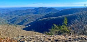 view from Preachers Rock Dahlonega GA