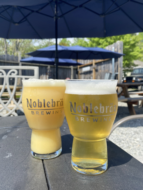 Beer at Noblebräu Brewing, one of the best breweries in Brevard NC