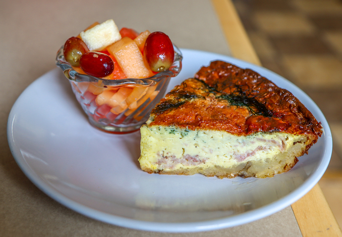 Quiche at Quotations Coffee Cafe in Brevard NC
