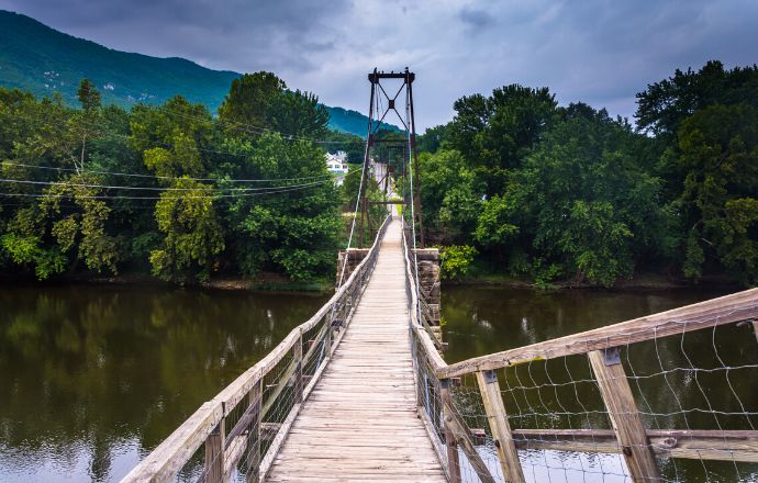 Swinging bridges in Virginia - Buchanan Swinging Bridge