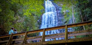 Mingo Falls in Cherokee NC by Bret Love & Mary Gabbett