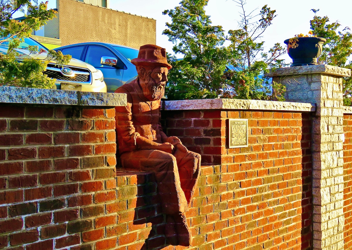 Whittling Wall, part of the Downtown Mount Airy NC Art Walk