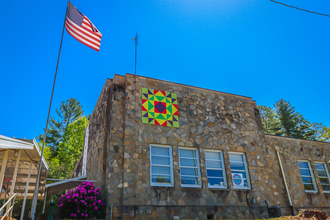 Exterior of Cowee School Arts & Heritage Center in Franklin NC