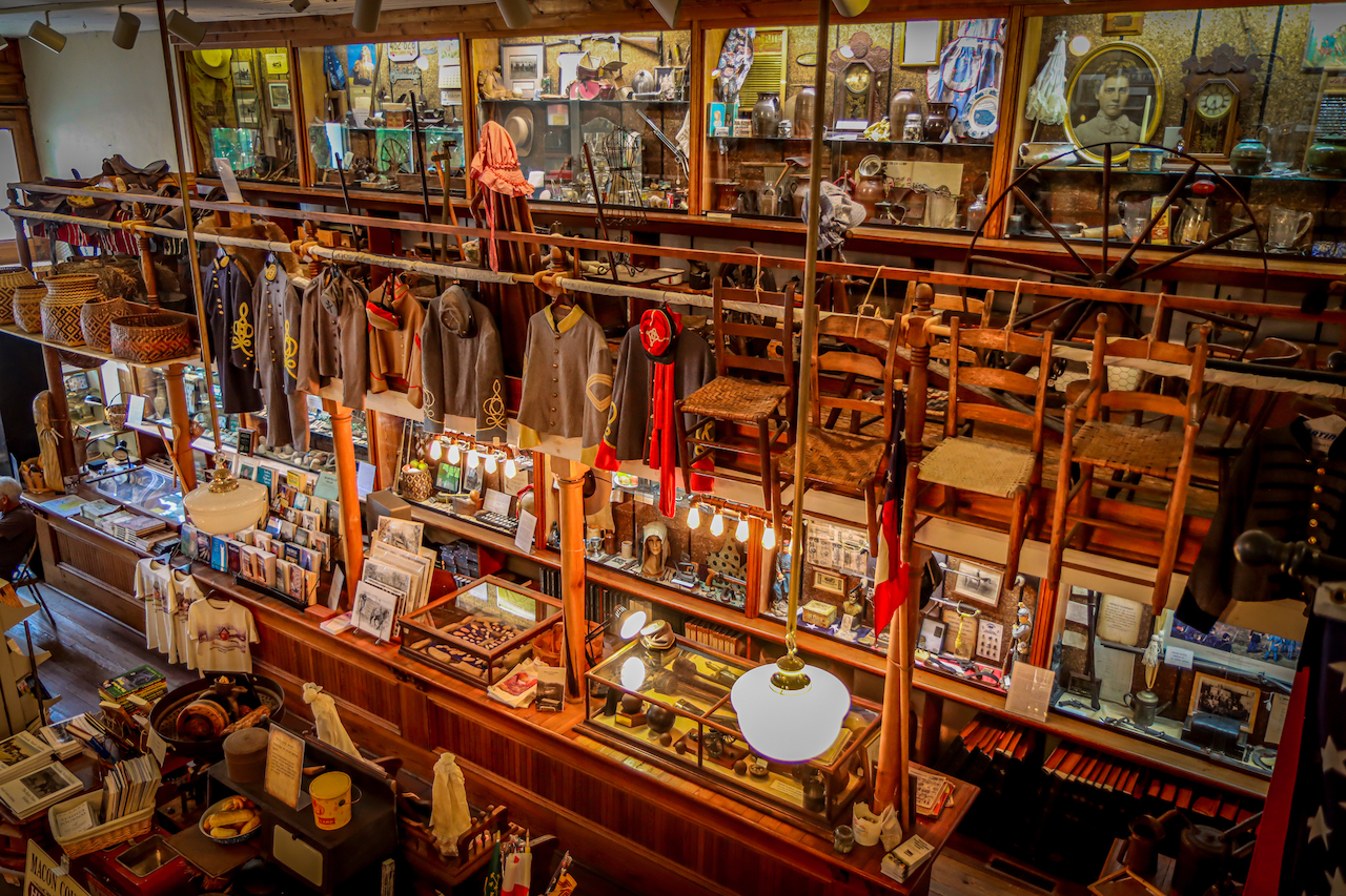 Interior of Macon County Historical Museum in Franklin NC