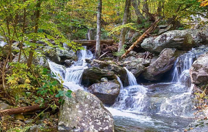 Waterfalls in Shenandoah National Park - Upper Whiteoak Falls
