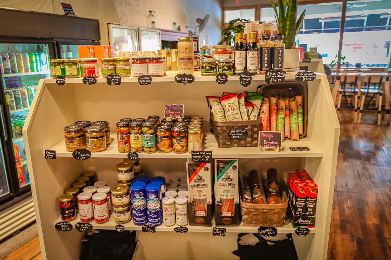 Inside Vaste Riviere Provisions, one of the best restaurants in Hot Springs NC