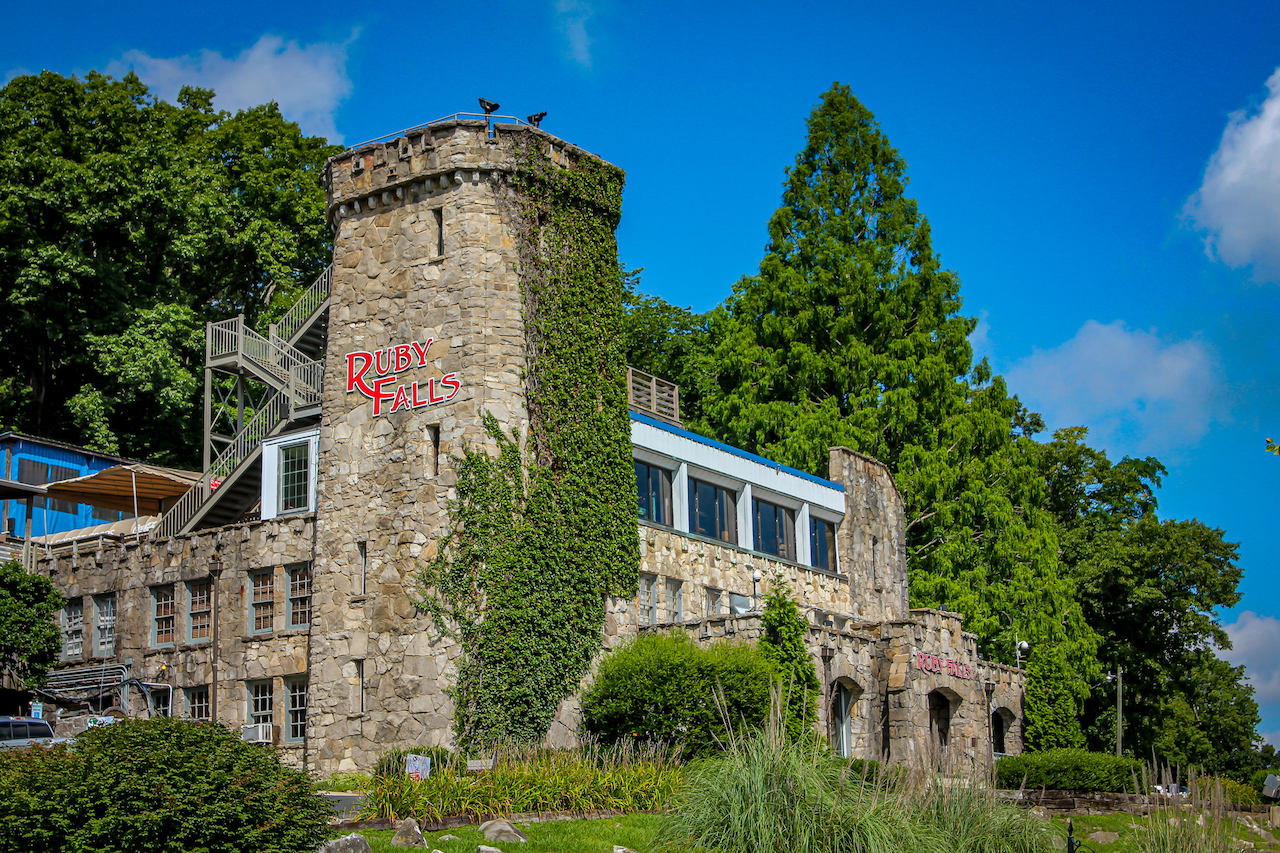 Exterior of Ruby Falls Cave in Chattanooga TN