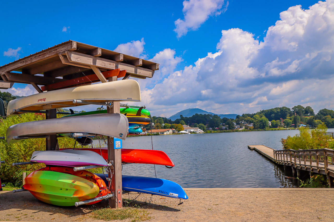 Kayaks at Lake Junaluska Conference and Retreat Center