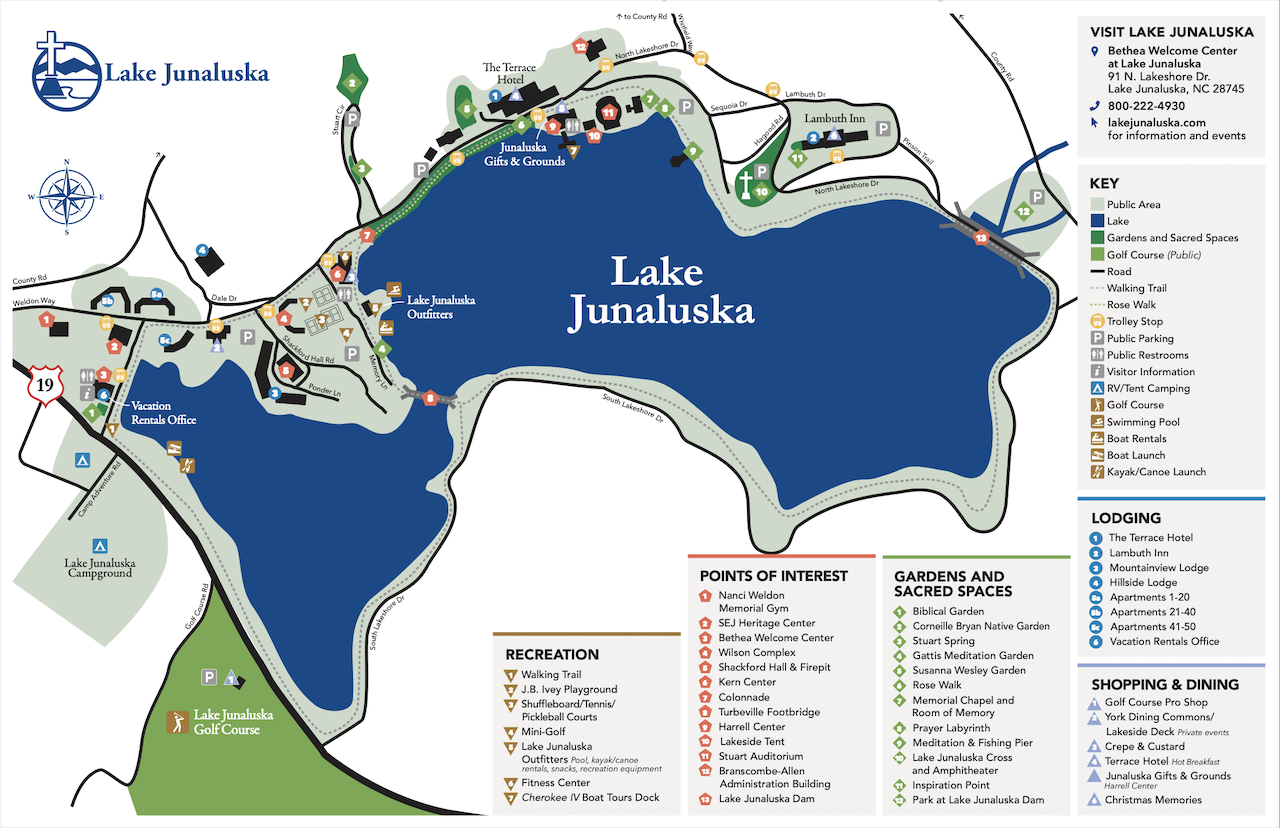Lake Junaluska Map