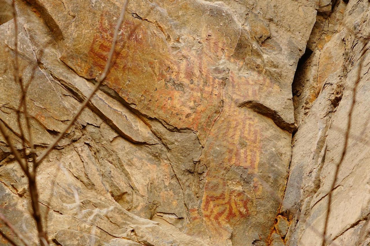 Paint Rock Pictographs in Hot Springs NC