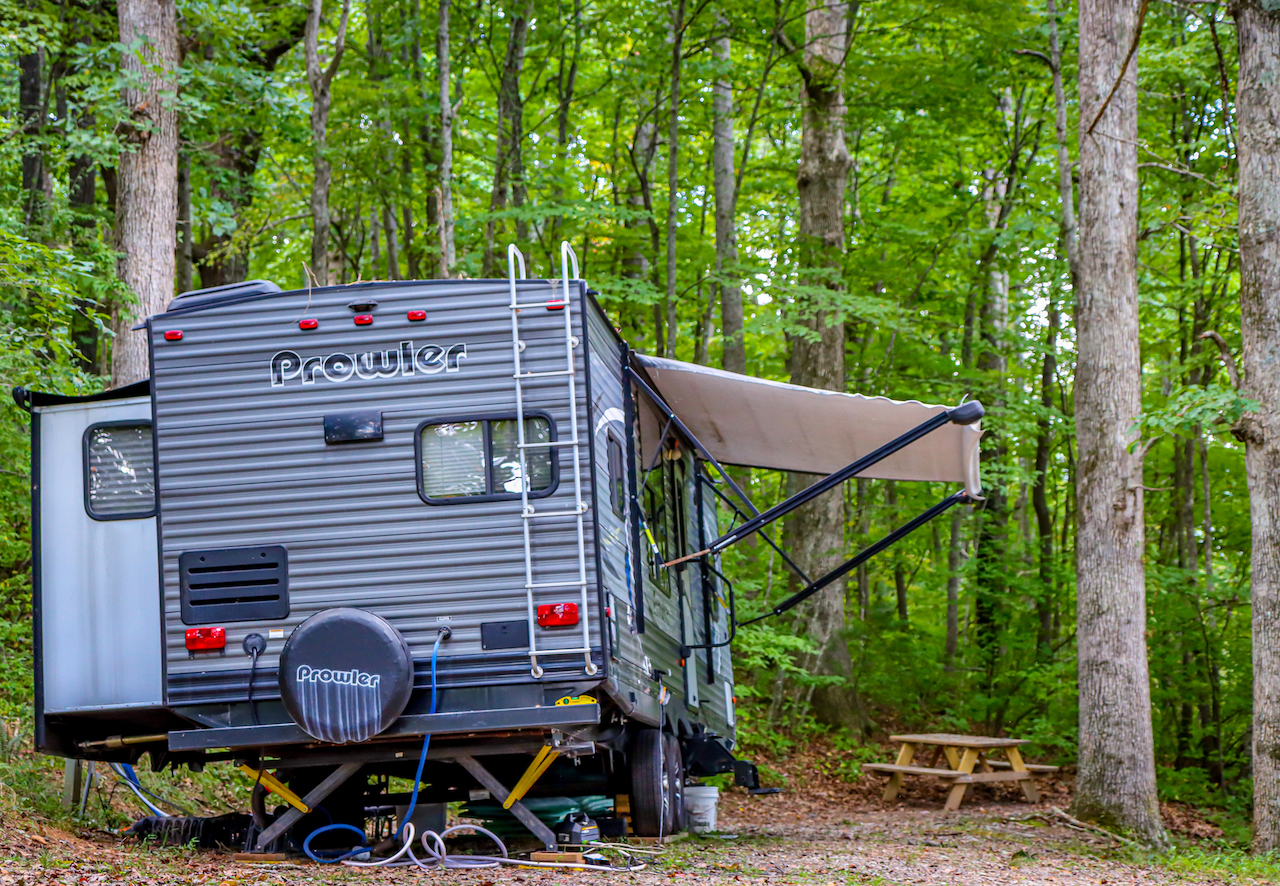RV at the Lake Junaluska Campgrounds in Lake Junaluska NC