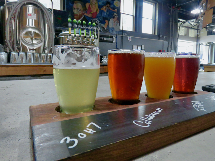 Craft Beer in Bristol VA - Tasting Flight at State Street Brewing Co in Bristol VA