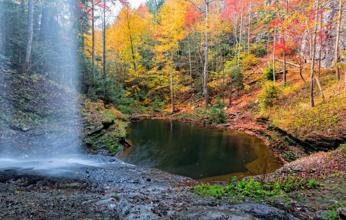 Tennessee fall foliage - Upper Piney Falls, Fall Creek Falls State Park