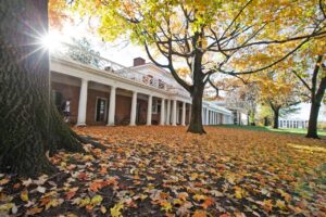 fall foliage in Virginia - UVA campus Charlottesville
