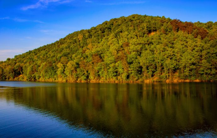 blue ridge mountains fall colors - Hungry Mother State Park SWVA Fall
