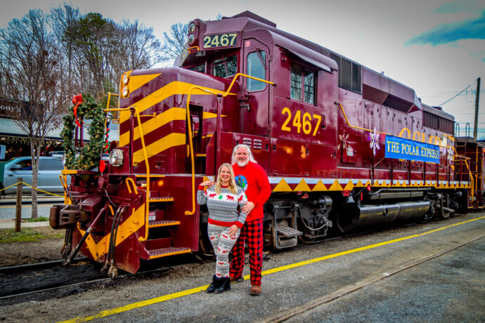 Bret & Mary Ride the Polar Express Train in Bryson City NC