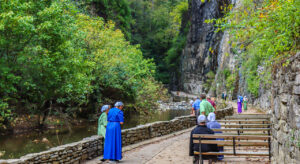 Mennonites at Natural Bridge State Park in Natural Bridge VA