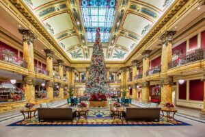 Christmas tree in Richmond VA at The Jefferson Hotel