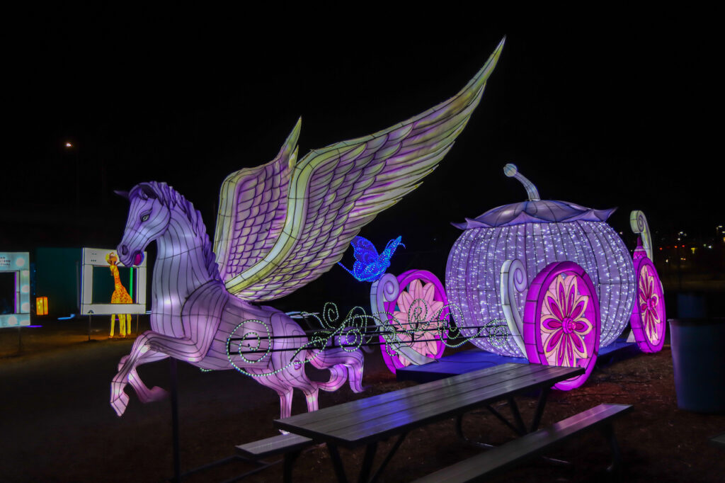 Cinderella Carriage at Asian Lantern Festival at Chattanooga Zoo
