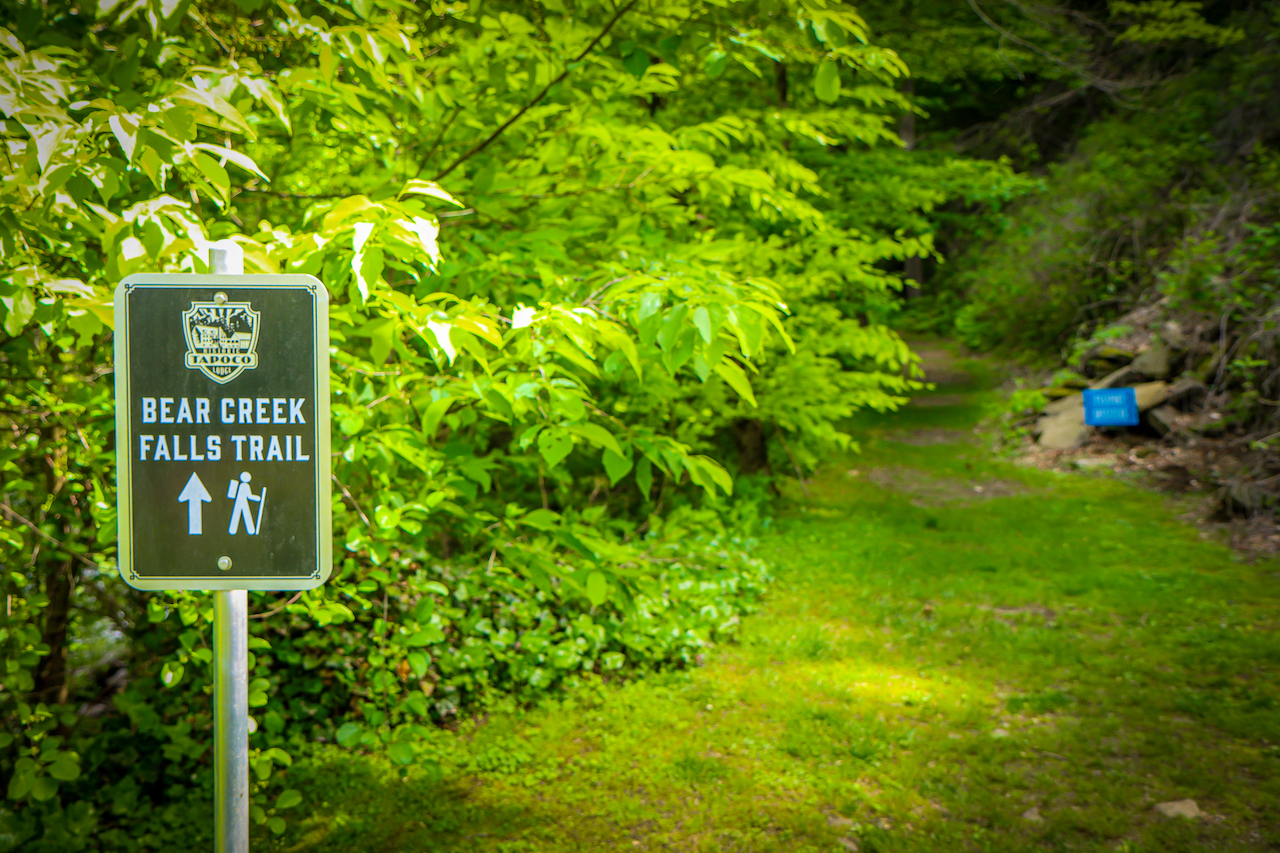 Bear Creek Falls Trail at Historic Tapoco Lodge Resort in Robbinsville NC