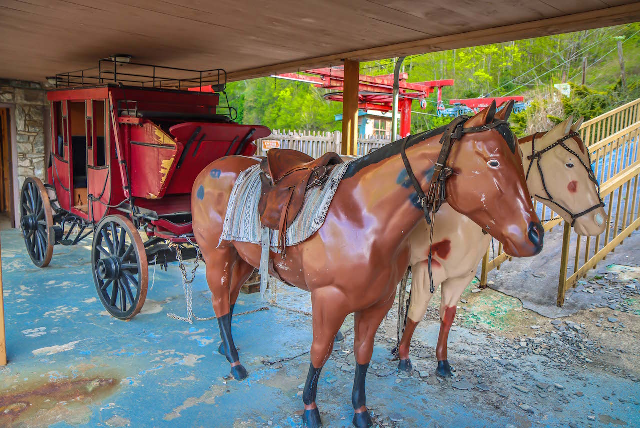 Stagecoach at Ghost Town Amusement Park in Maggie Valley NC