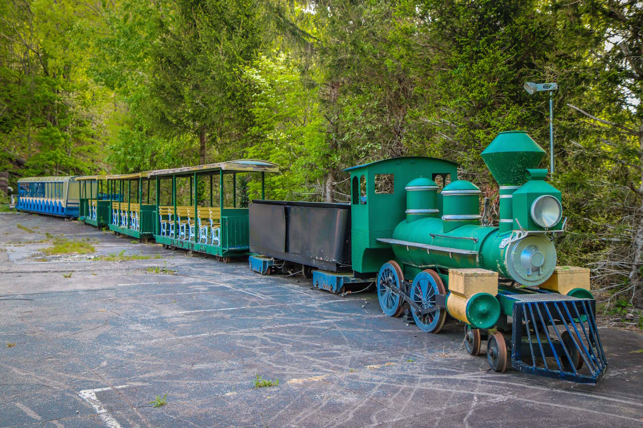 Passenger Train at Ghost Town Village in Maggie Valley NC