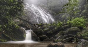 Glen Burney Falls in Blowing Rock NC by Waterfalls Hiker
