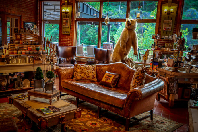 Lobby of Historic Tapoco Lodge Resort in Robbinsville NC