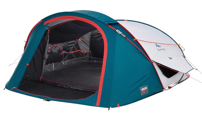 Quechua 2 Second XL Fresh & Black Waterproof Pop Up Camping Tent 3 Person