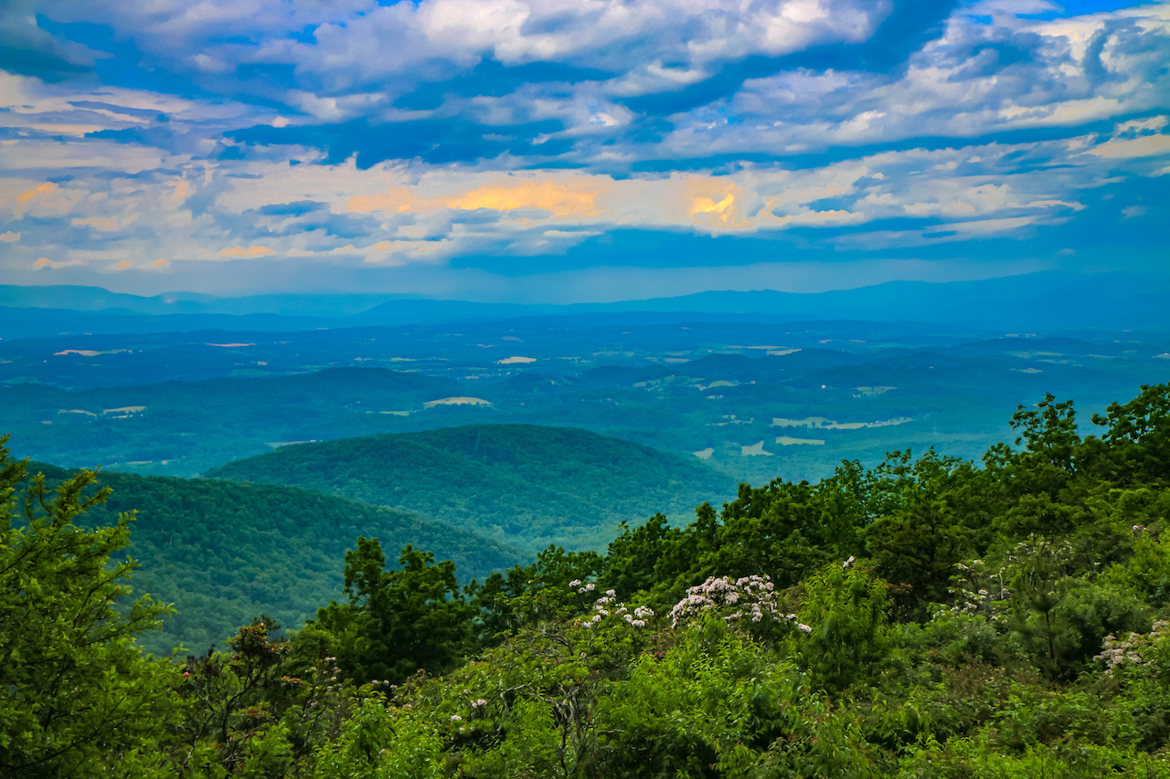 The Great Valley Overlook on the Blue Ridge Parkway in Virginia